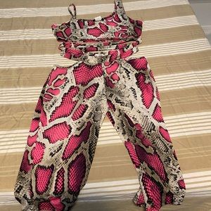 Animal print 2 piece